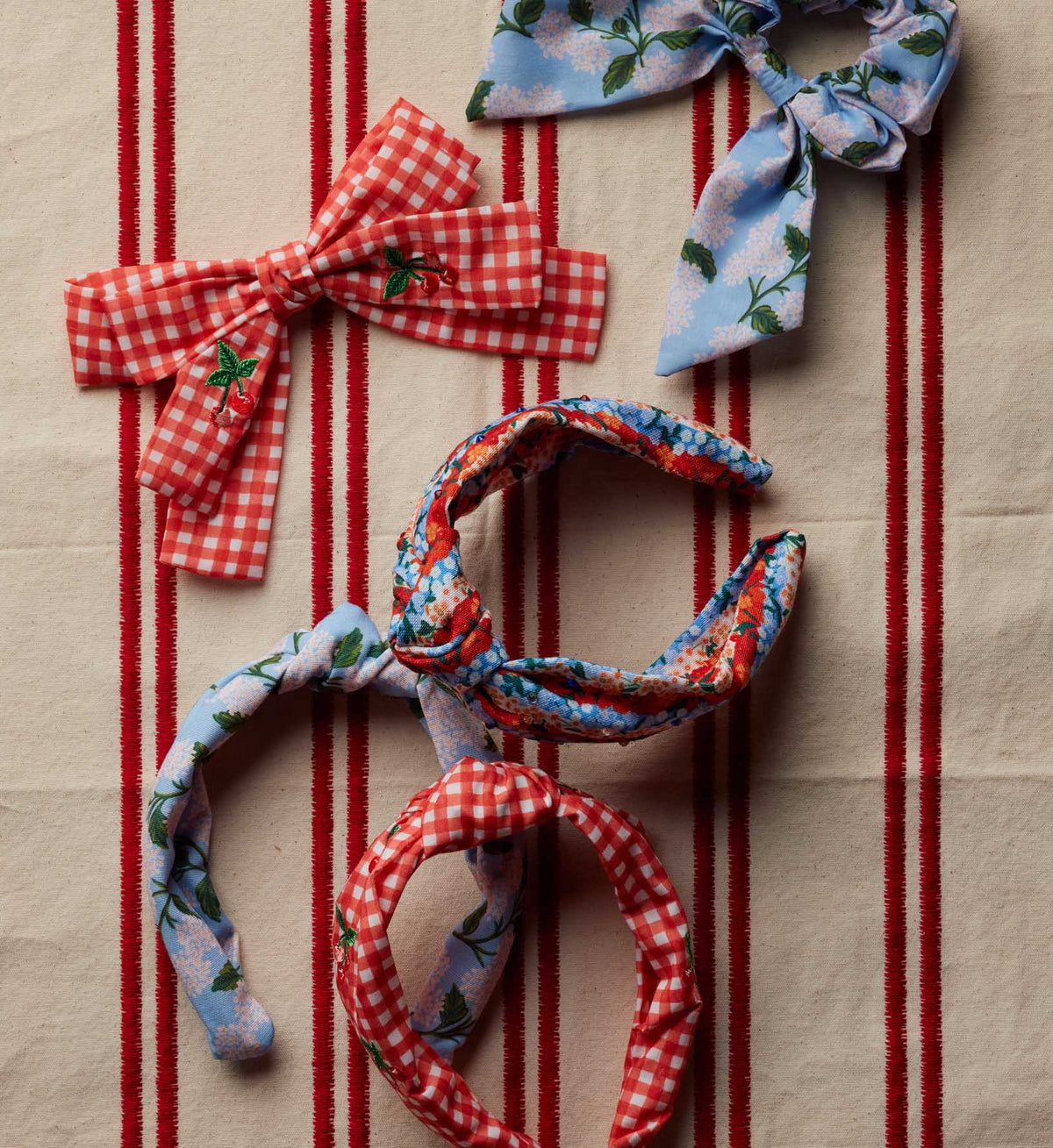 Cloverpaperco™ - Knotted Headband - Americana Stripe