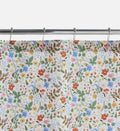 Cloverpaperco™ - Percale Shower Curtain - Strawberry Fields White