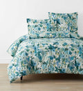 Cloverpaperco™ - Percale Comforter - Garden Party Blue