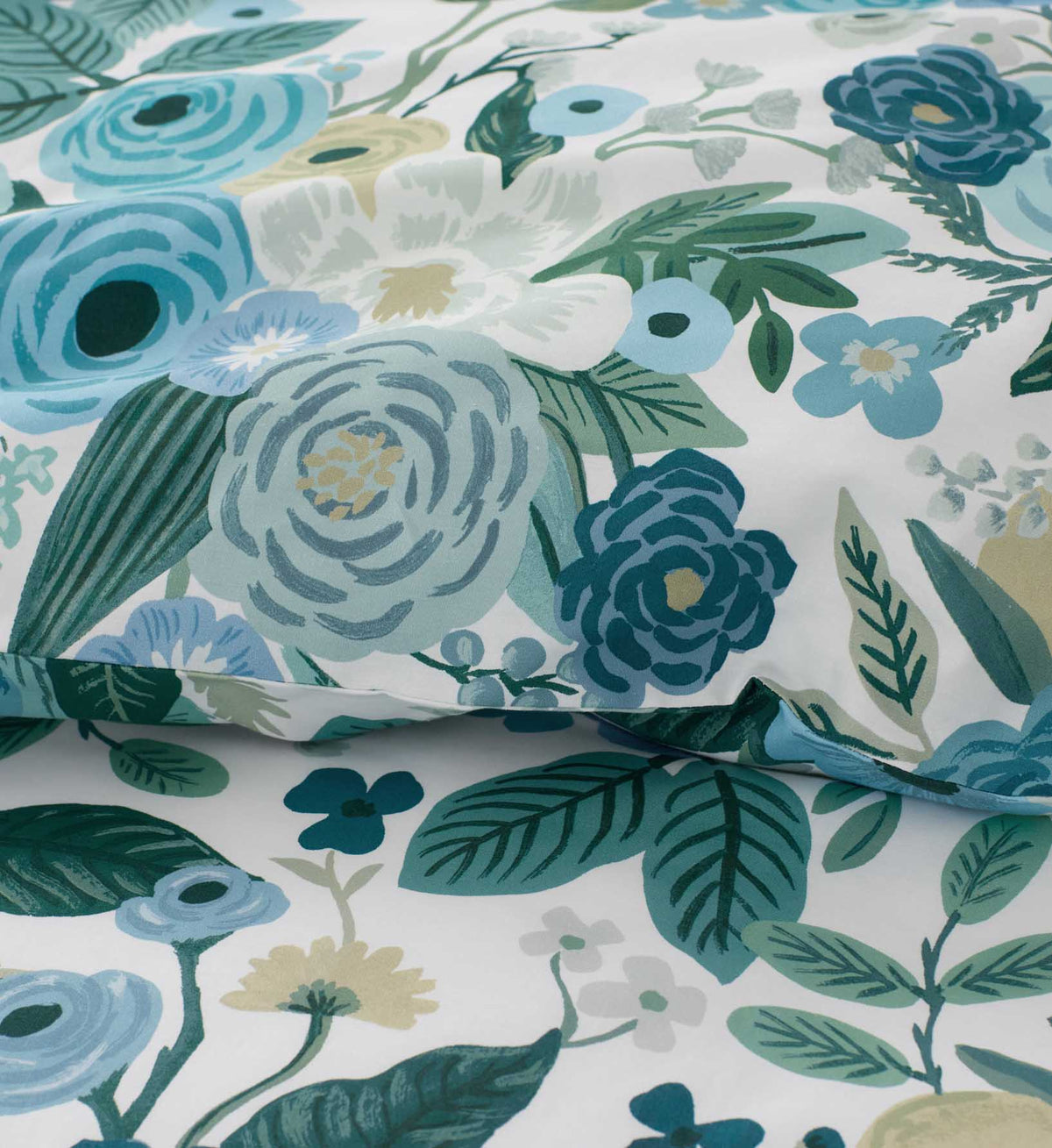 Cloverpaperco™ - Percale Comforter - Garden Party Blue
