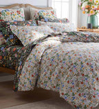 Cloverpaperco™ - Percale Duvet Cover - Strawberry Fields White