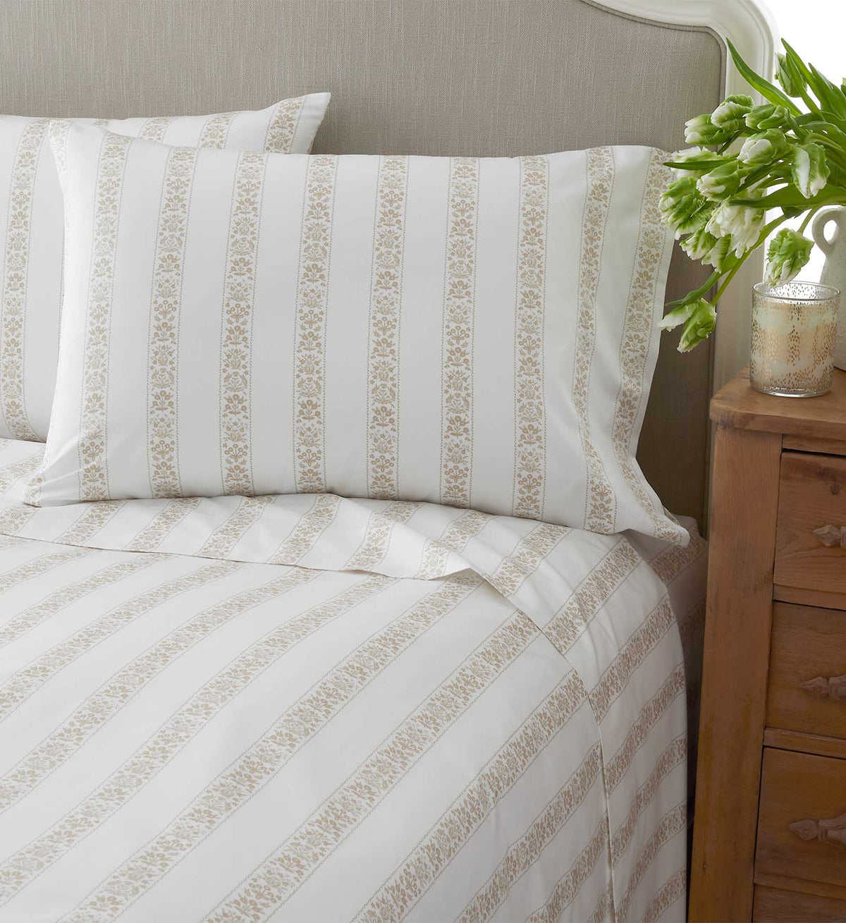 Cloverpaperco™ - Sateen Sheet Set - Estee Stripe