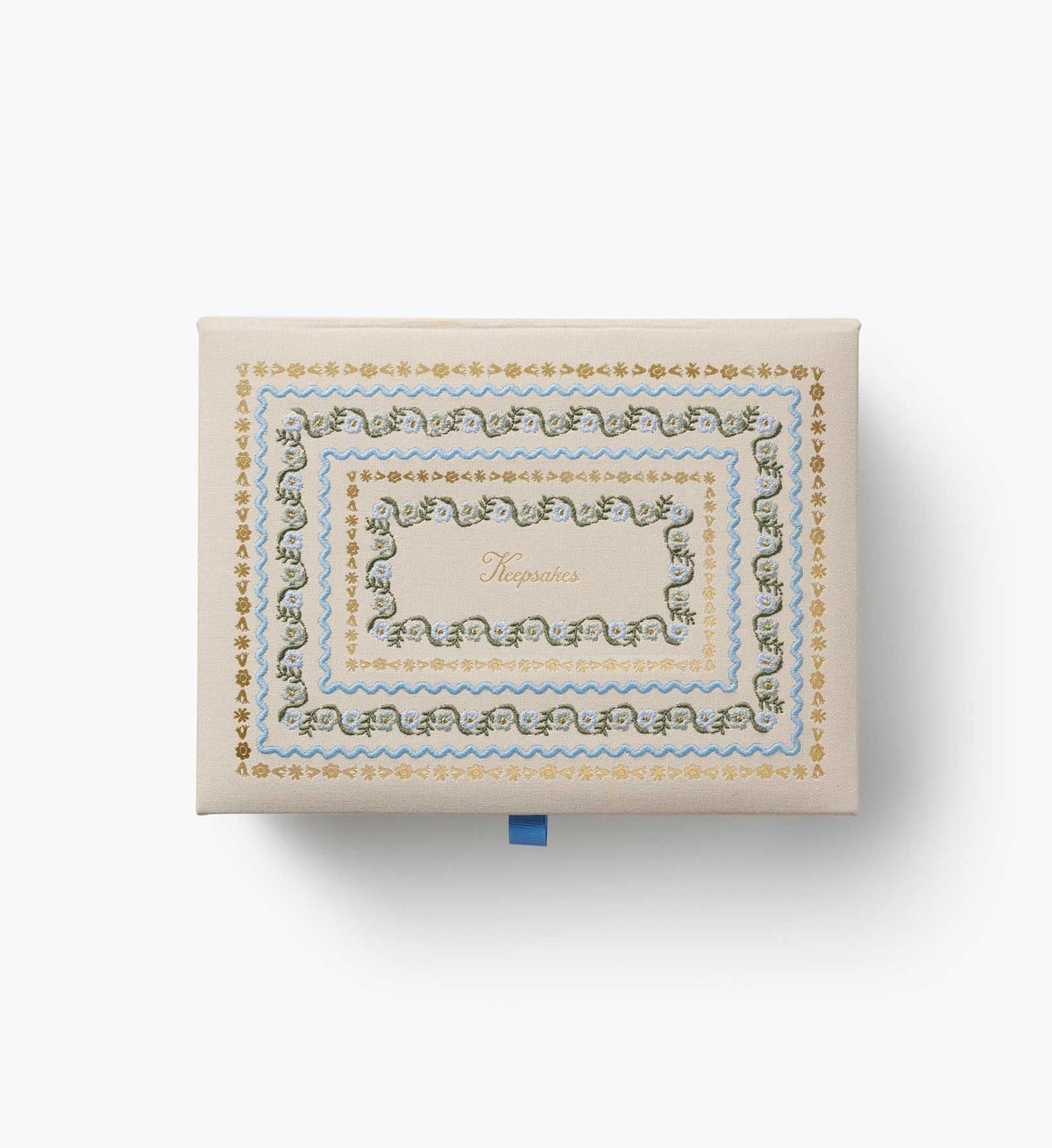 Cloverpaperco™ - Large Embroidered Keepsake Box - Delphine