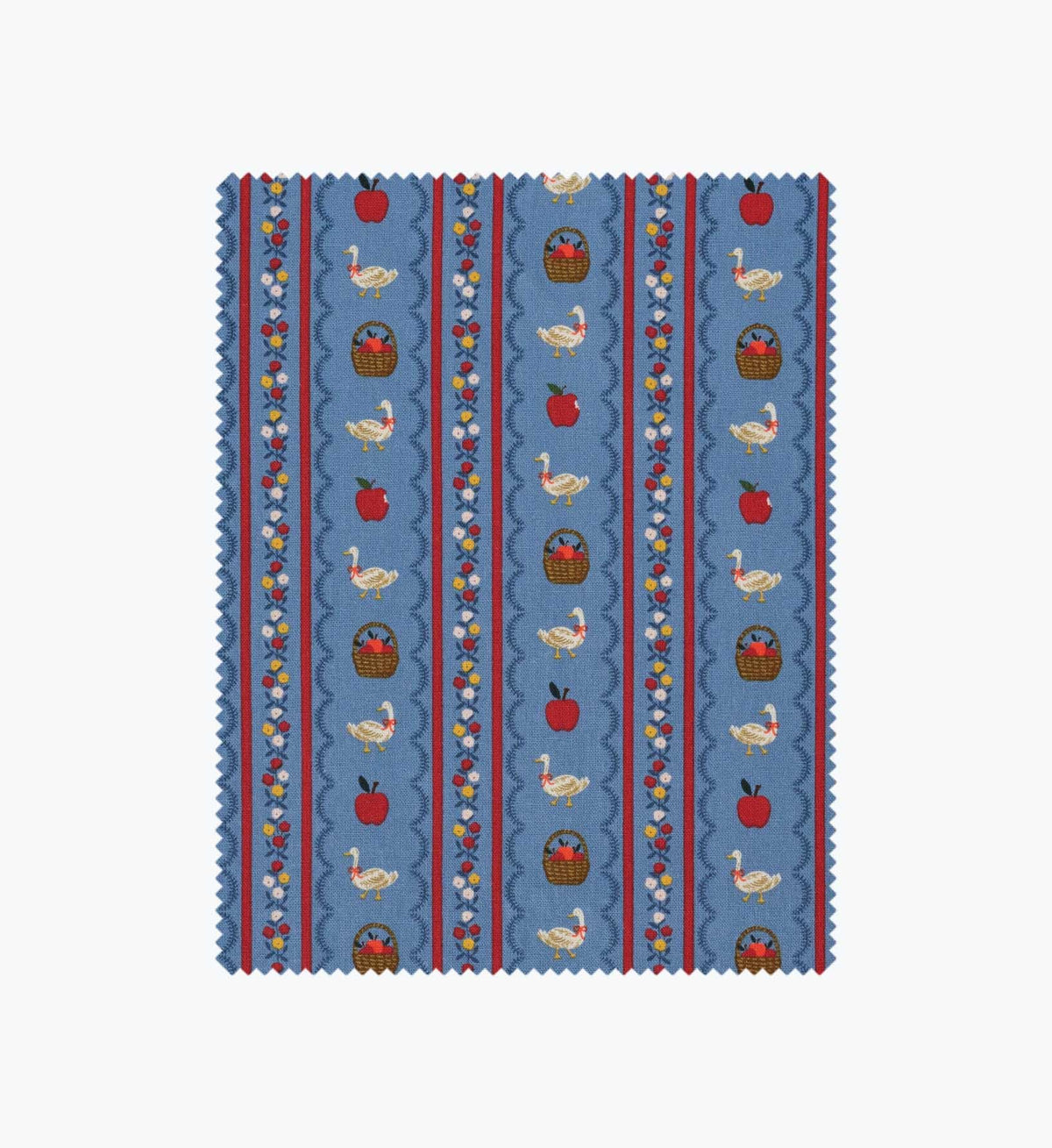 Cloverpaperco™ - Farmhouse Stripe Canvas Fabric - Blue