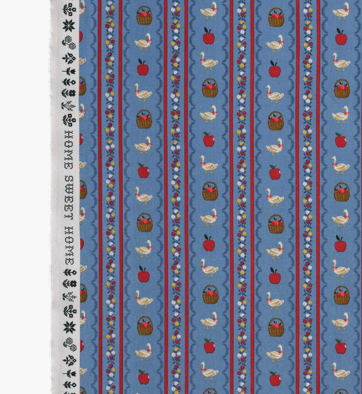 Cloverpaperco™ - Farmhouse Stripe Canvas Fabric - Blue