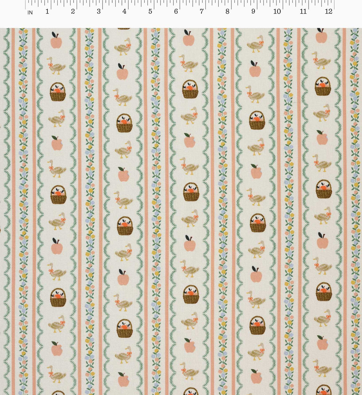 Cloverpaperco™ - Farmhouse Stripe Canvas Fabric - Cream