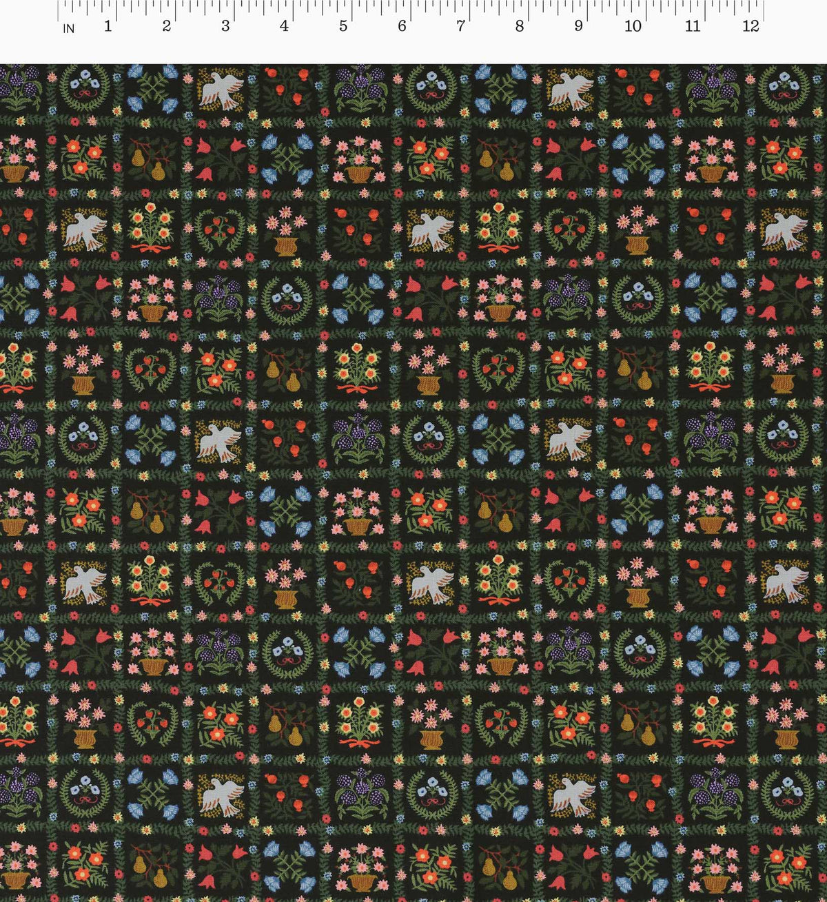Cloverpaperco™ - Helena Cotton Fabric - Black