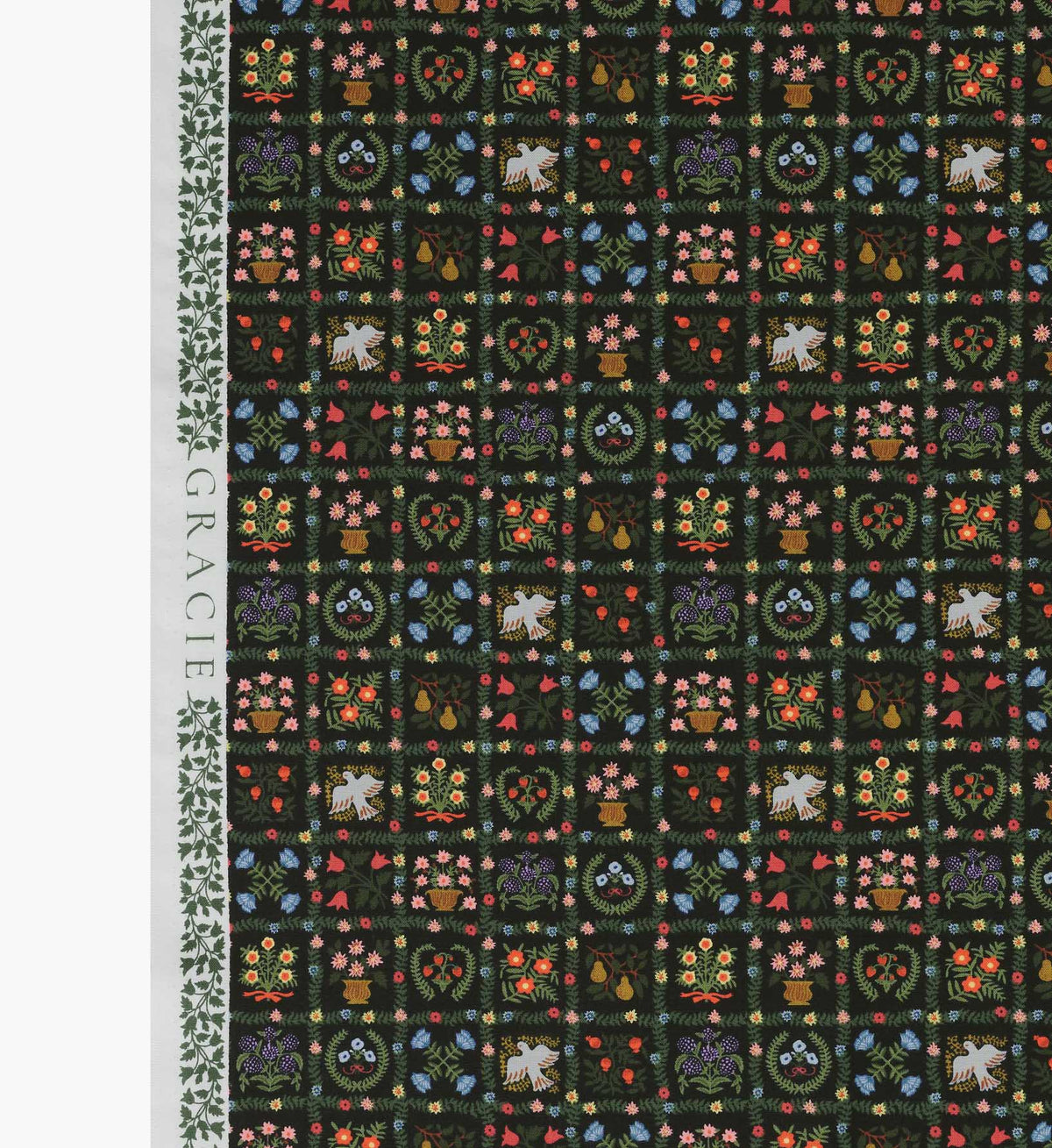 Cloverpaperco™ - Helena Cotton Fabric - Black