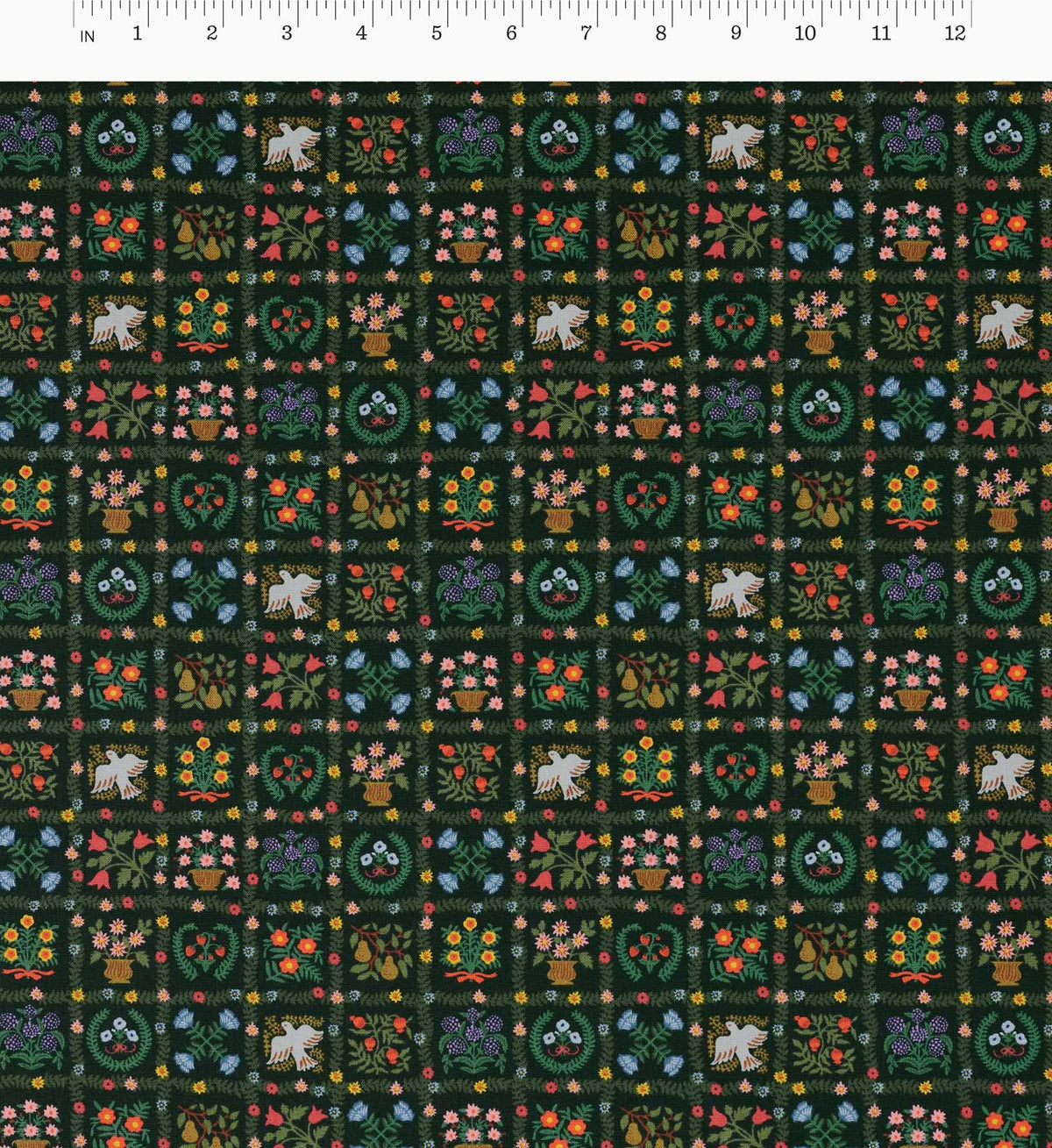 Cloverpaperco™ - Helena Cotton Fabric - Evergreen