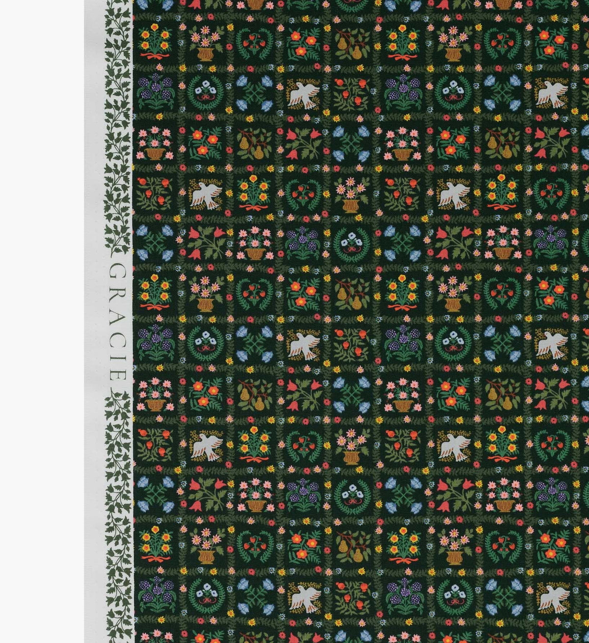 Cloverpaperco™ - Helena Cotton Fabric - Evergreen
