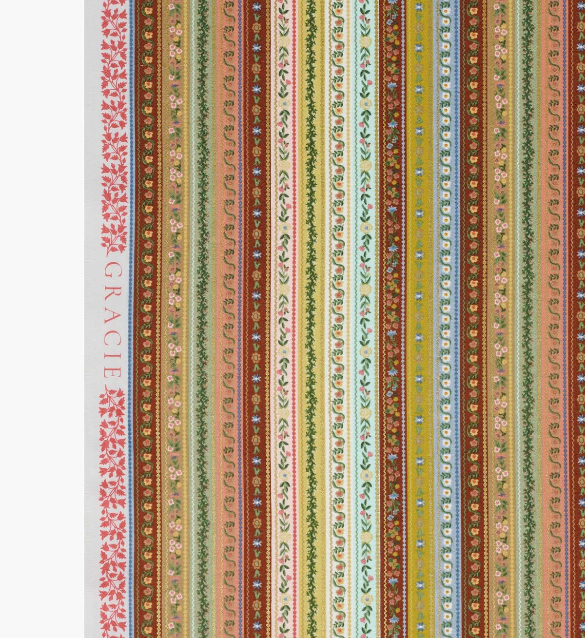 Cloverpaperco™ - Gemma Cotton Metallic Fabric - Yellow