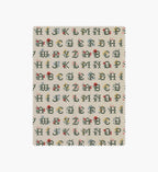 Cloverpaperco™ - Cross Stitch Letters Cotton Fabric - Linen
