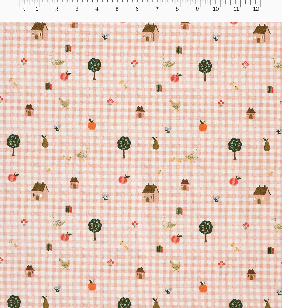 Cloverpaperco™ - Farmhouse Gingham Cotton Fabric - Pink