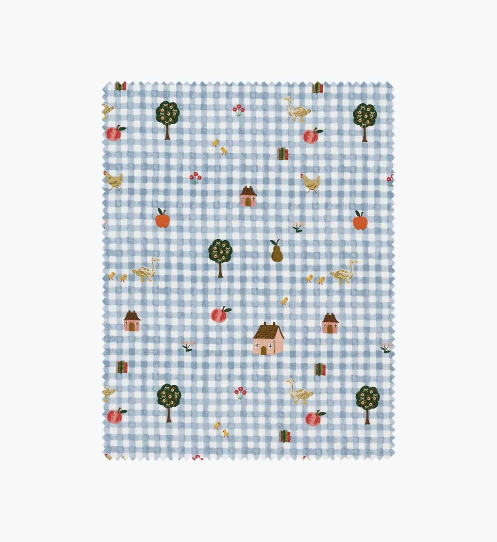 Cloverpaperco™ - Farmhouse Gingham Cotton Fabric - Blue