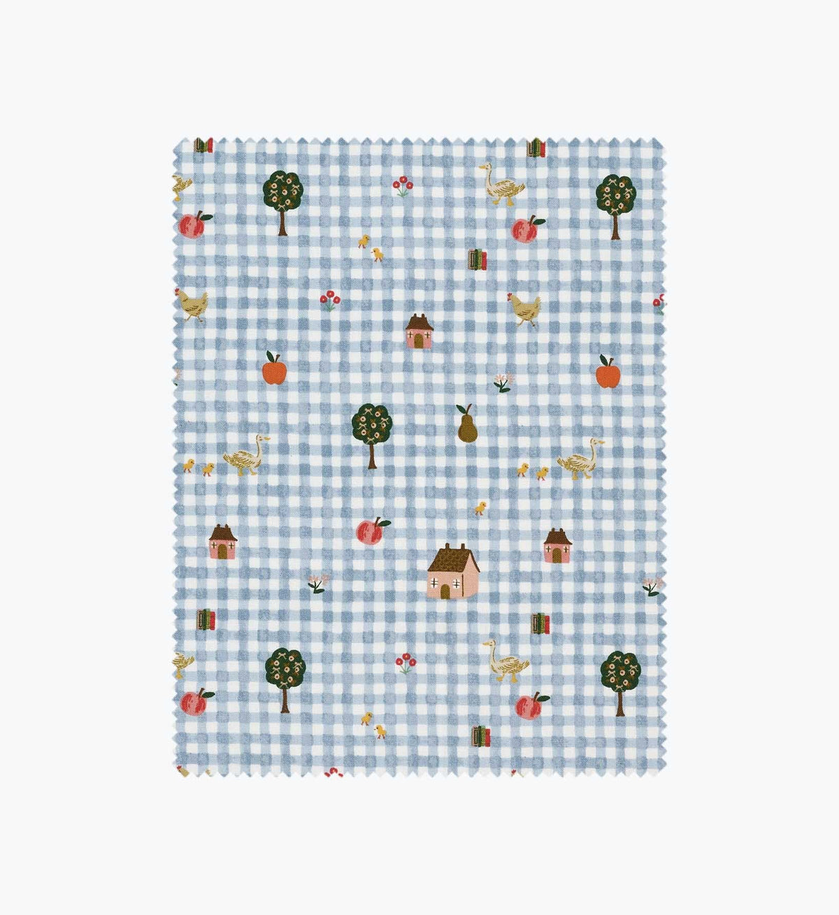 Cloverpaperco™ - Farmhouse Gingham Cotton Fabric - Blue