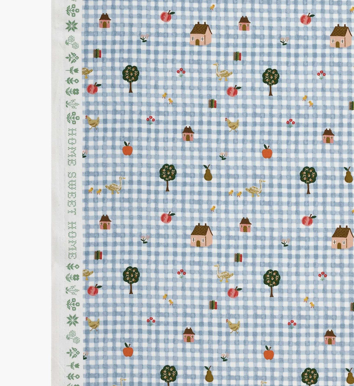 Cloverpaperco™ - Farmhouse Gingham Cotton Fabric - Blue