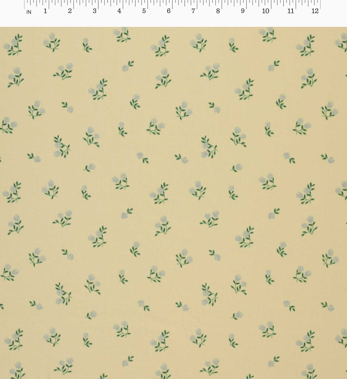 Cloverpaperco™ - Ditsy Hydrangea Cotton Fabric - Butter