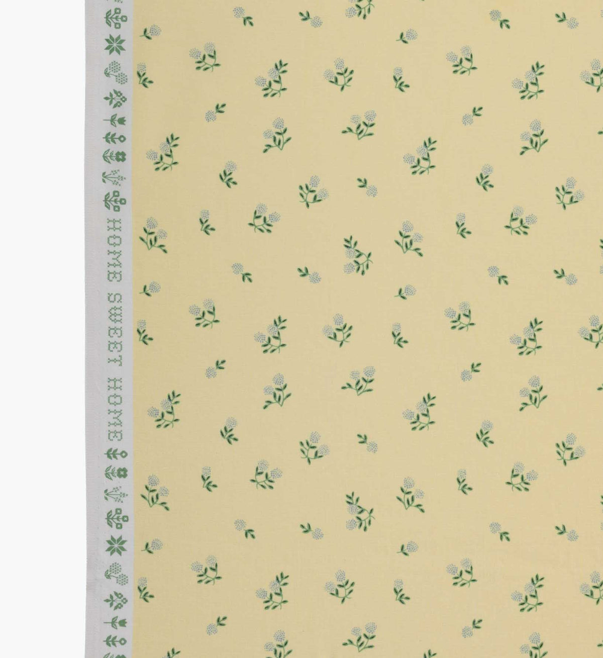 Cloverpaperco™ - Ditsy Hydrangea Cotton Fabric - Butter