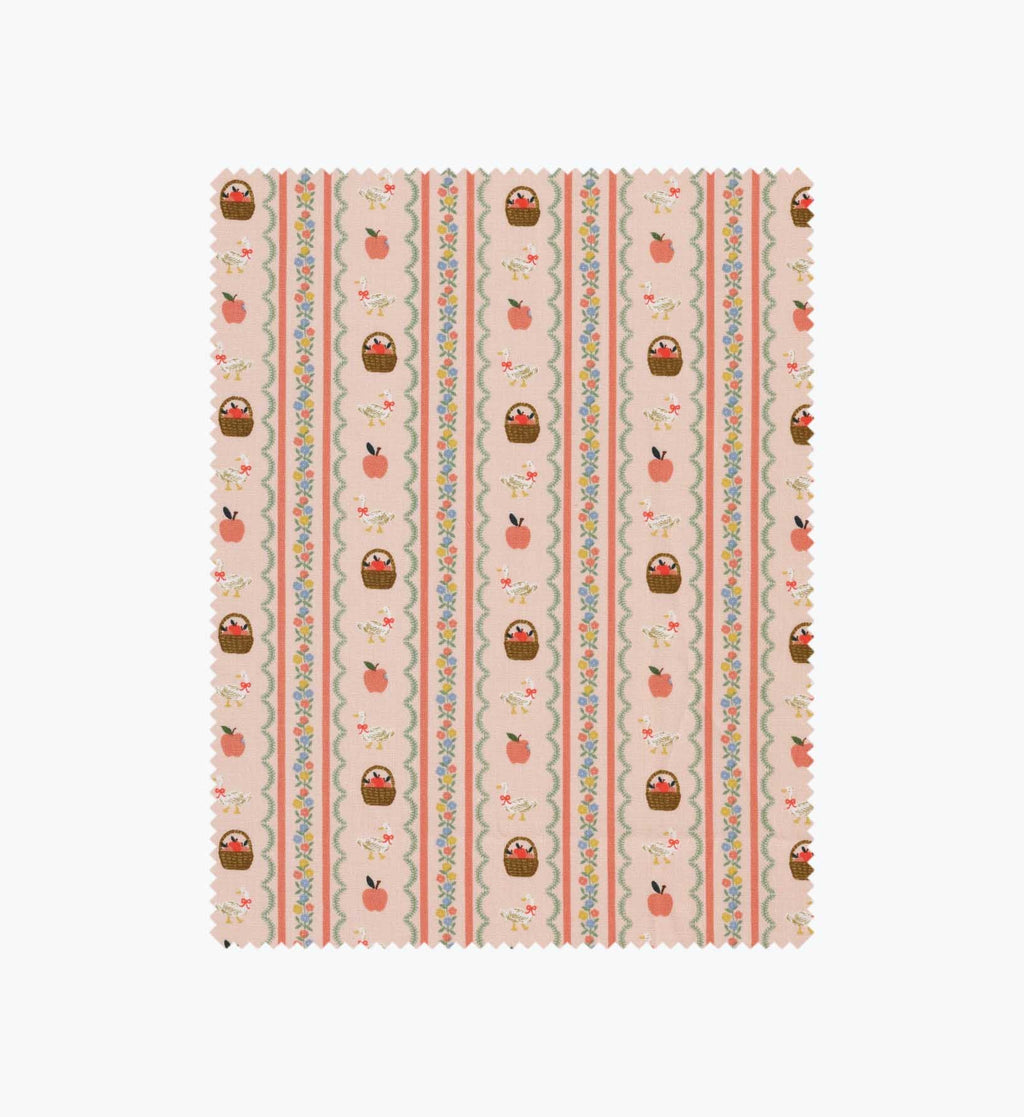 Cloverpaperco™ - Farmhouse Stripe Cotton Fabric - Pink