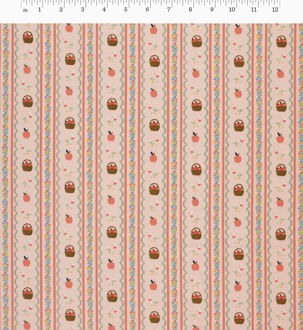 Cloverpaperco™ - Farmhouse Stripe Cotton Fabric - Pink