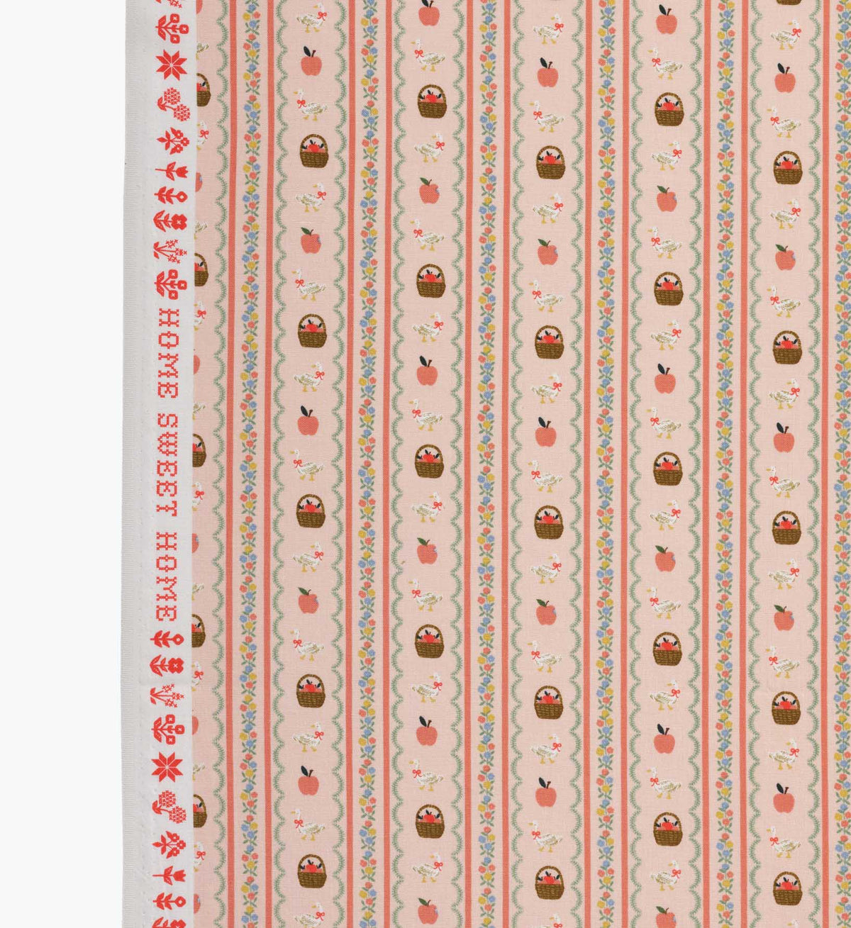Cloverpaperco™ - Farmhouse Stripe Cotton Fabric - Pink