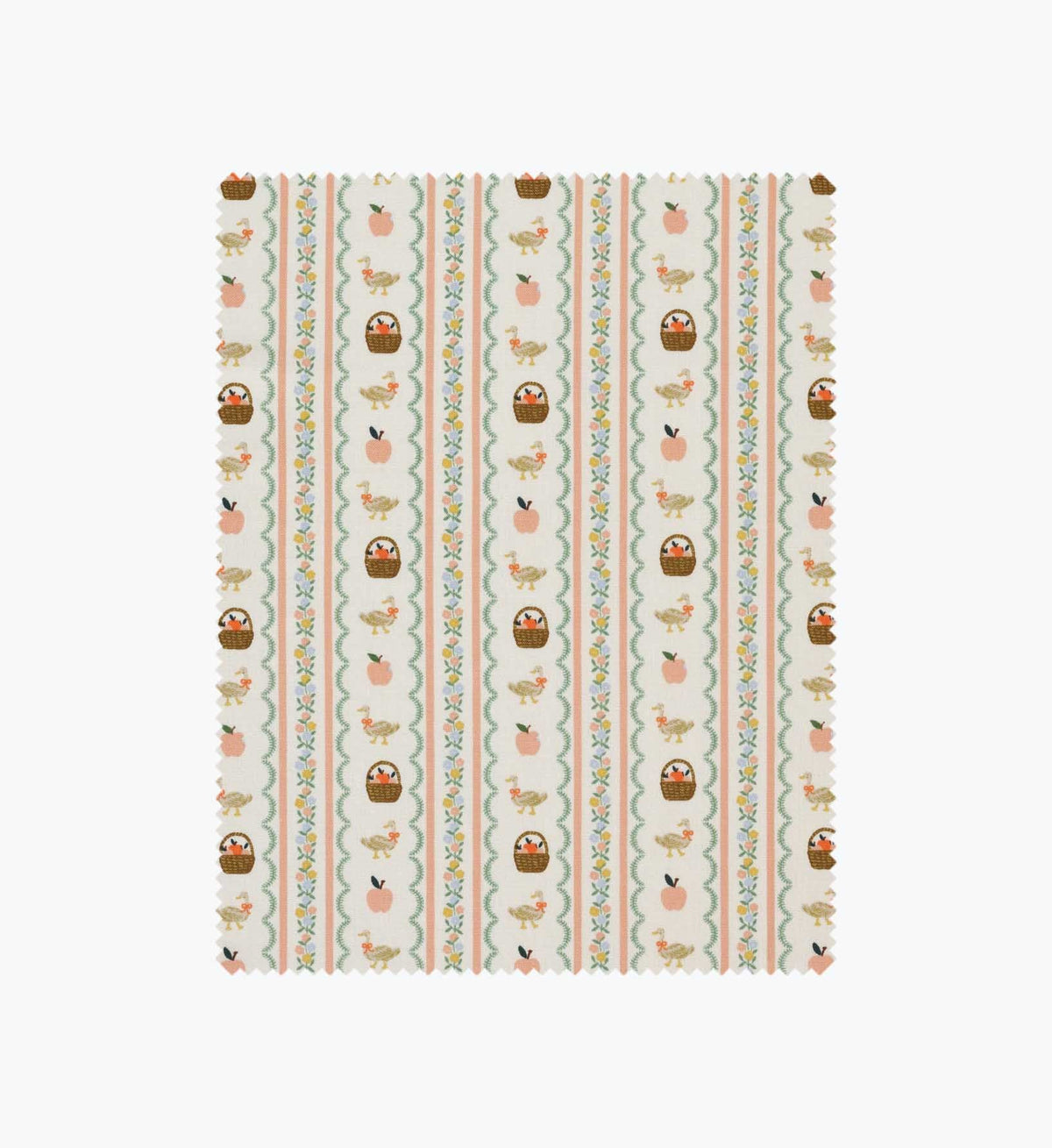 Cloverpaperco™ - Farmhouse Stripe Cotton Fabric - Cream