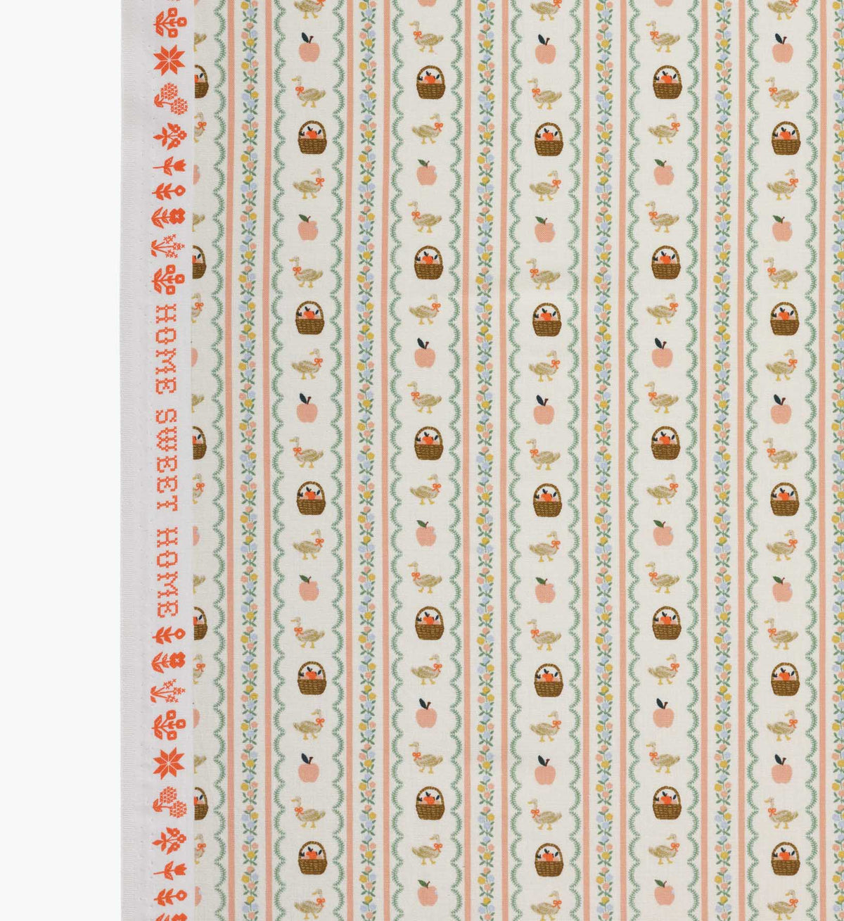 Cloverpaperco™ - Farmhouse Stripe Cotton Fabric - Cream
