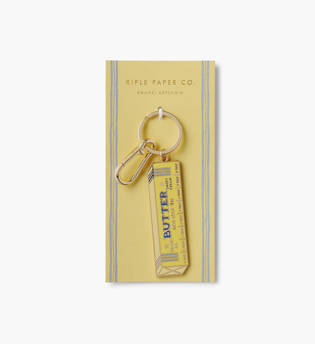 Cloverpaperco™ - Enamel Keychain - Butter Not Lose 'Em