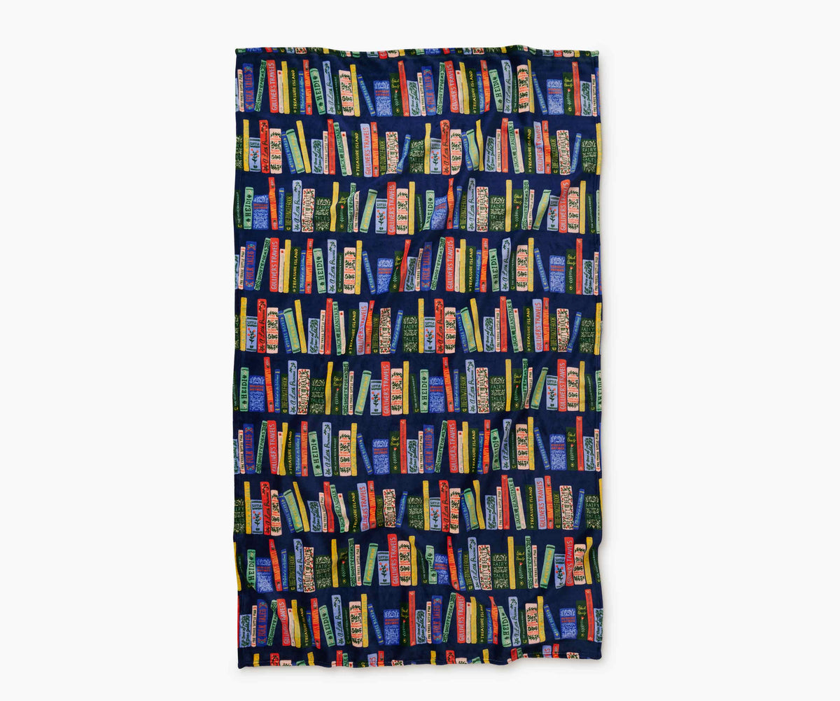 Cloverpaperco™ - Fleece Blanket - Bookshelf