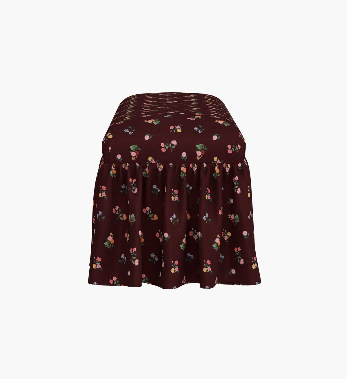 Cloverpaperco™ - Surrey Dining Bench - Ditsy Dahlia Burgundy