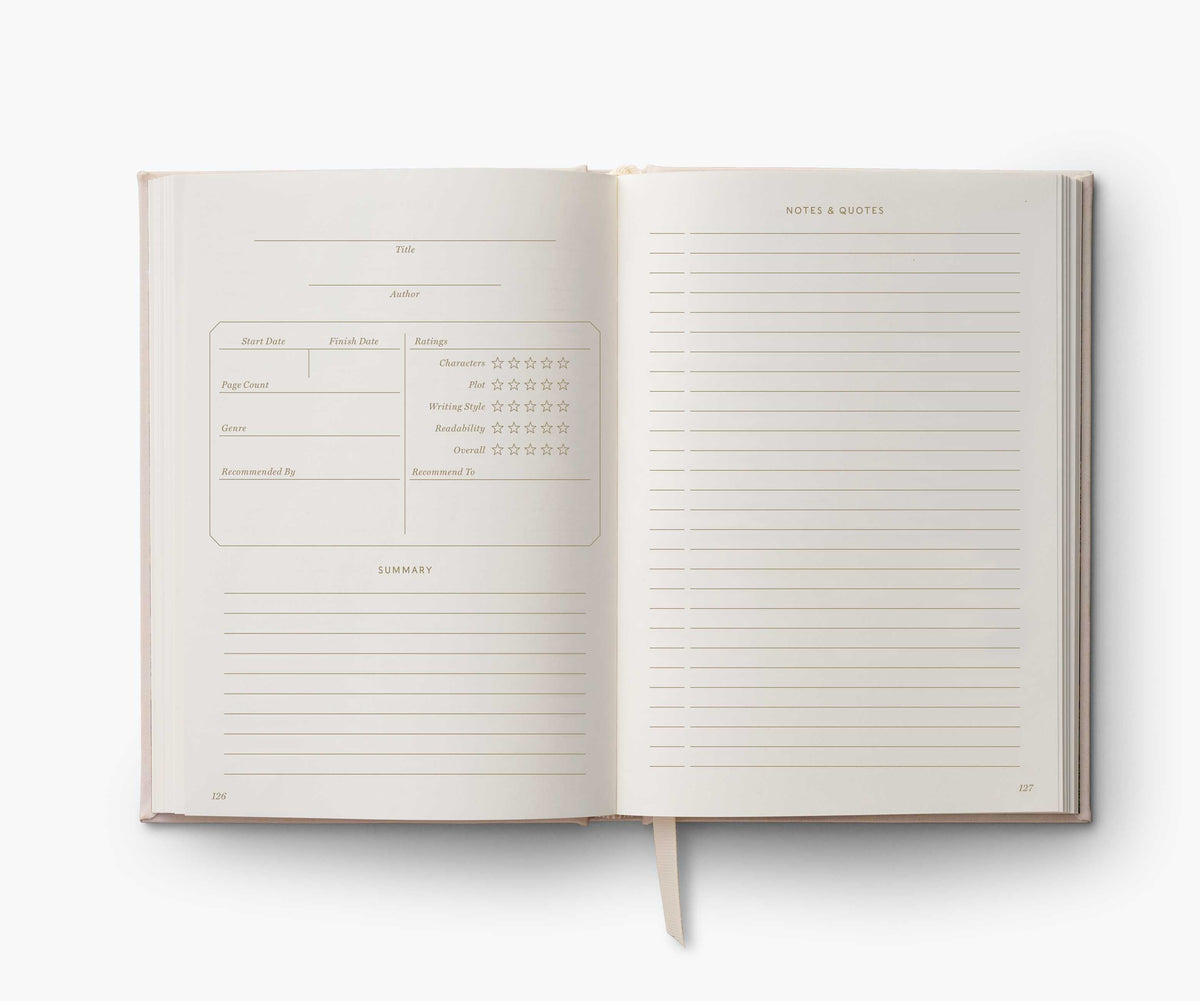 Cloverpaperco™ - Embroidered Book Journal - Book Club