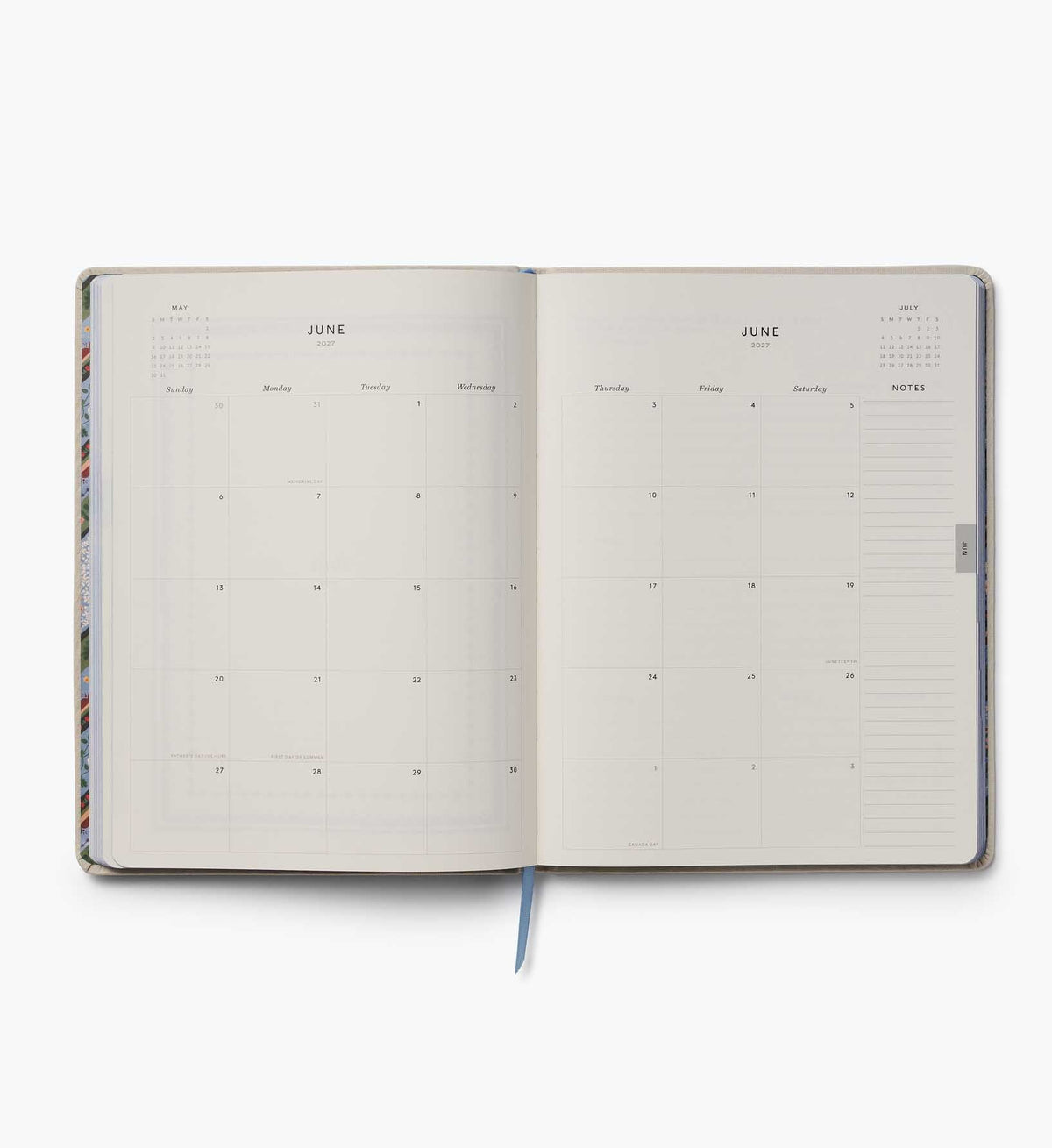 Cloverpaperco™ - 2027 12-Month Embroidered Bookbound Planner - Heritage Sampler