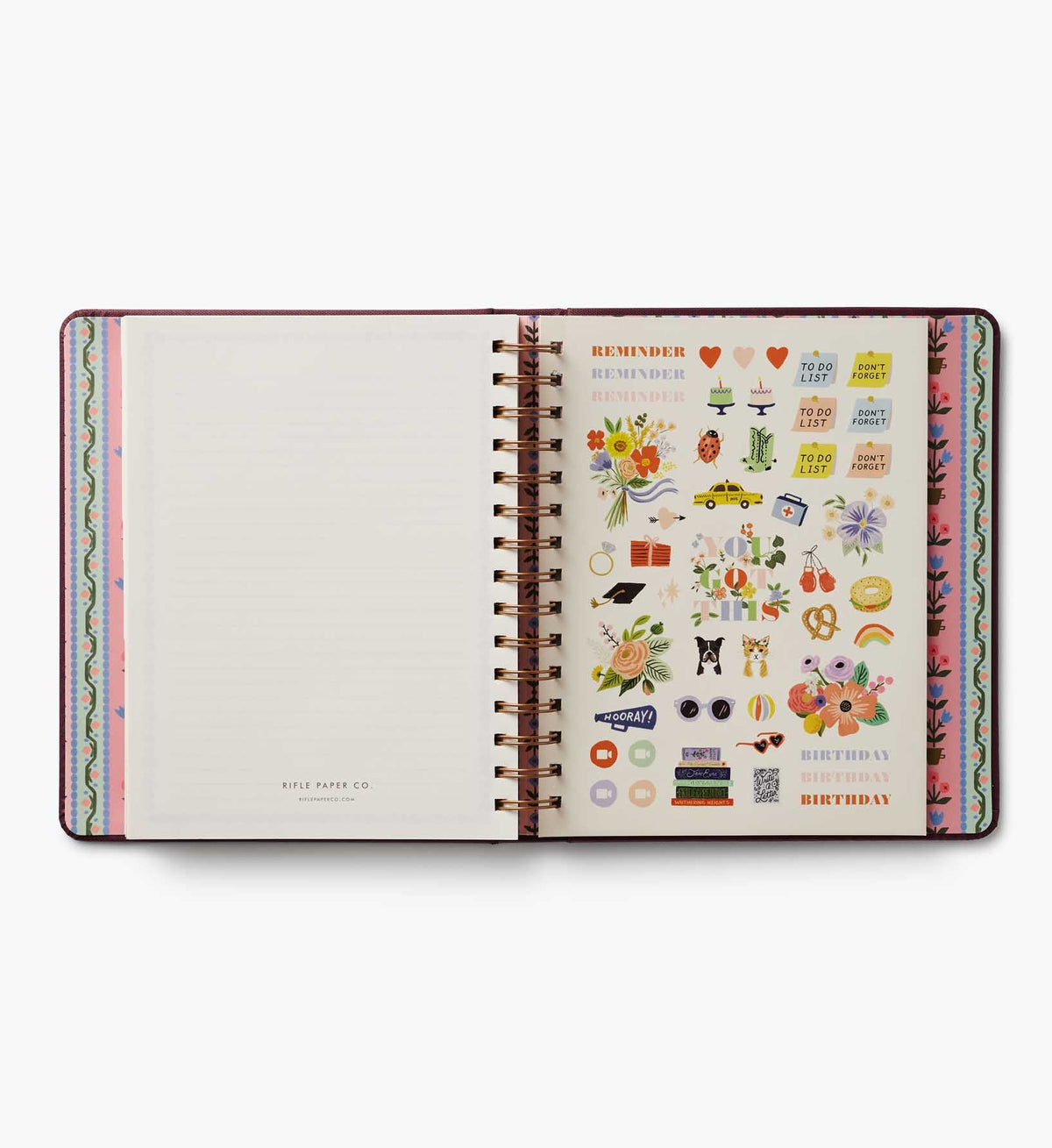 Cloverpaperco™ - 2026-2027 17-Month Academic Covered Spiral Planner - Ladies Night Book Club