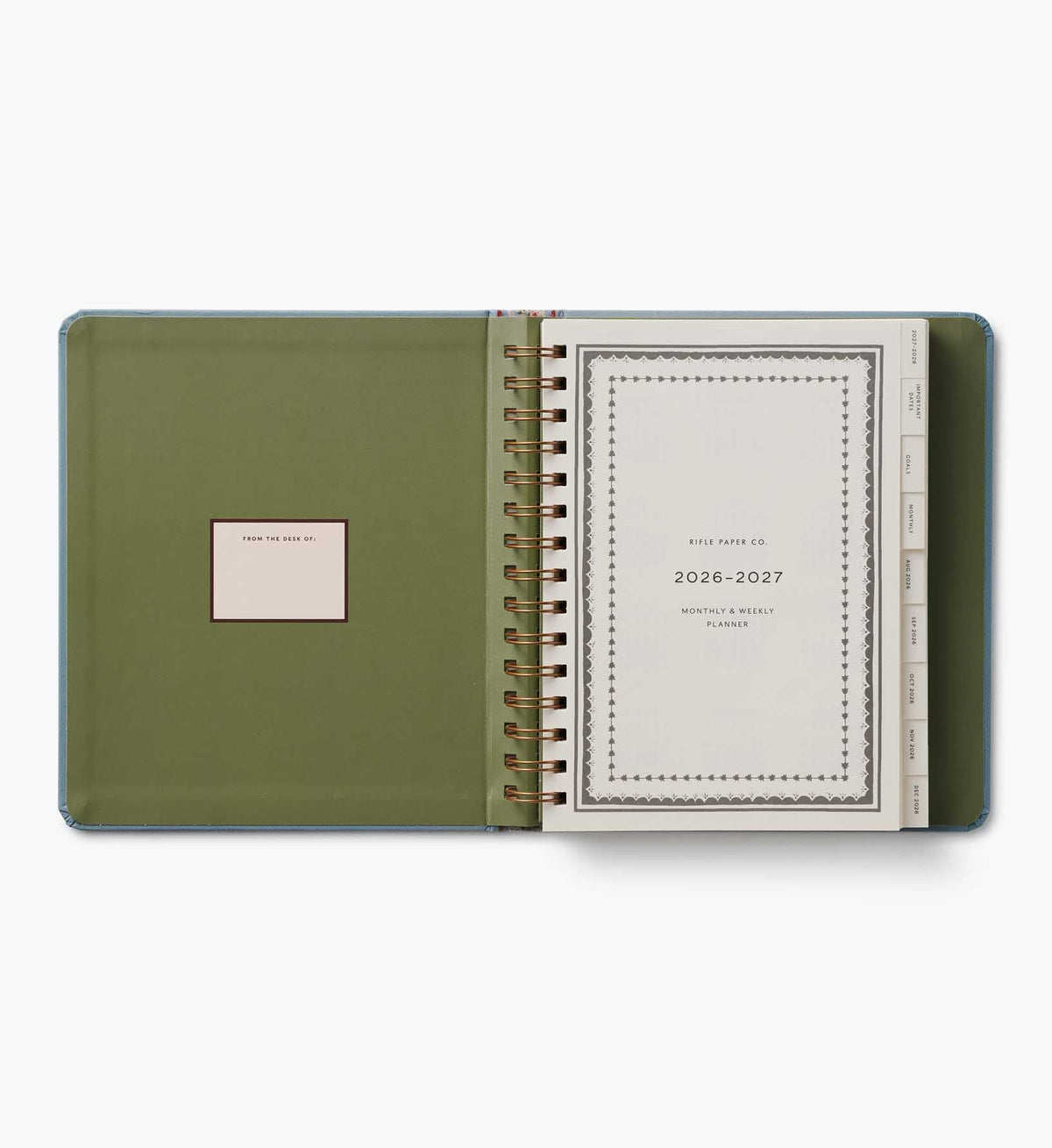 Cloverpaperco™ - 2026-2027 17-Month Academic Covered Spiral Planner - Paisley