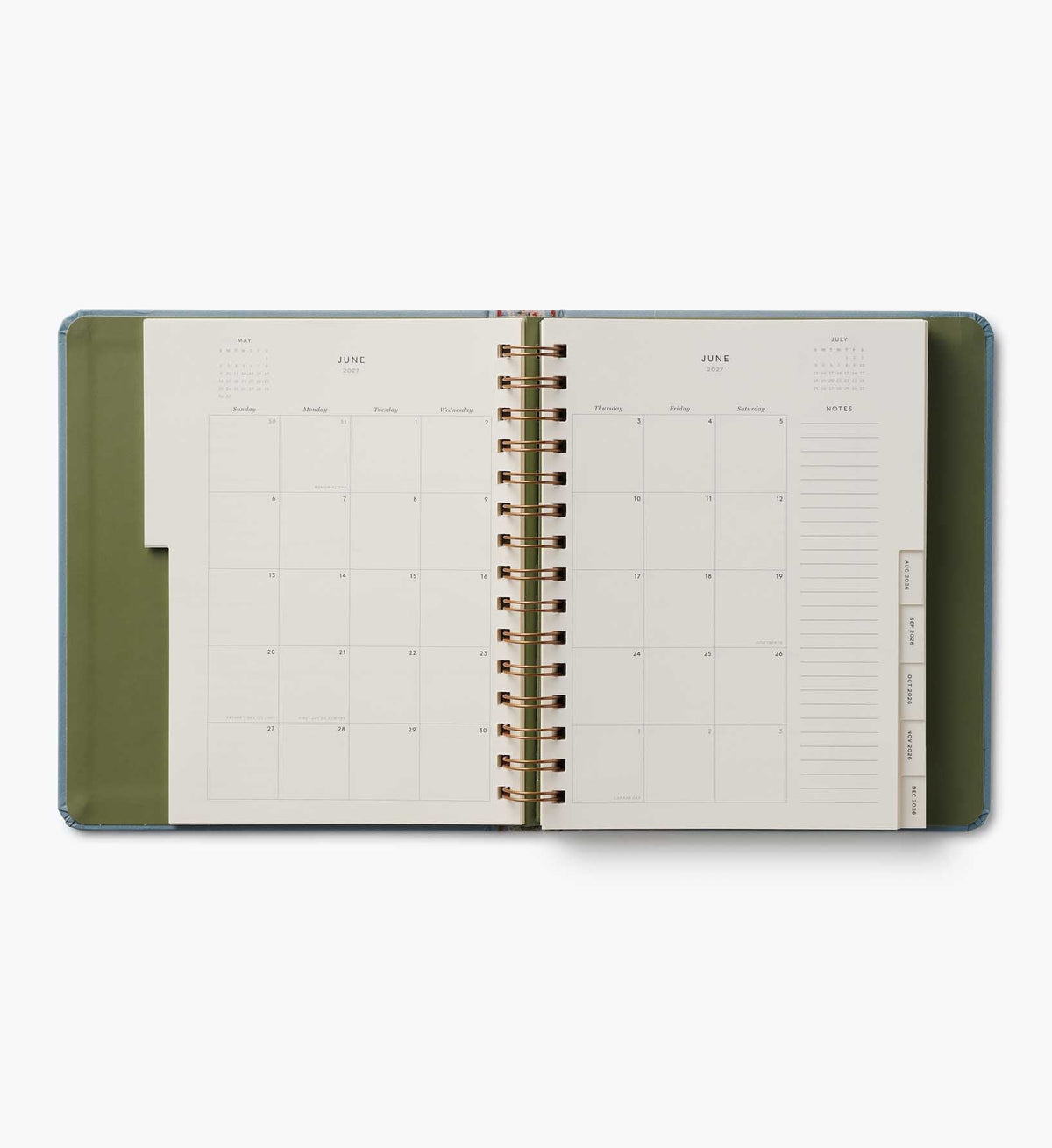 Cloverpaperco™ - 2026-2027 17-Month Academic Covered Spiral Planner - Paisley