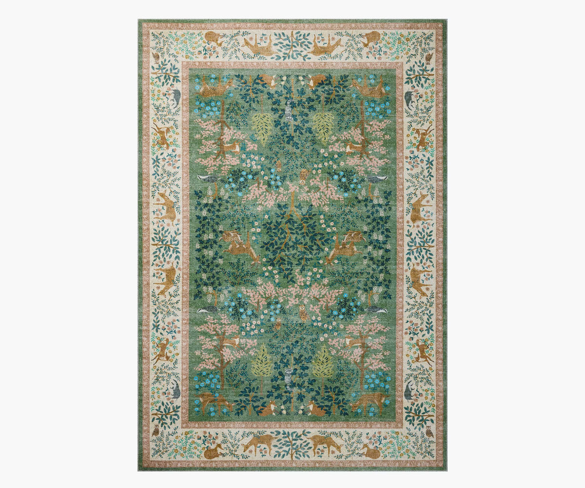 Cloverpaperco™ - Canopy Woodland Printed Rug - Sage
