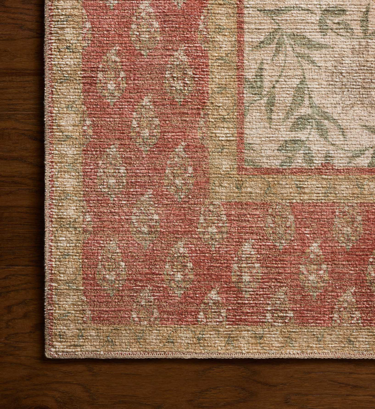 Cloverpaperco™ - Edinburgh Aster Power Loomed Rug - Ivory & Spice