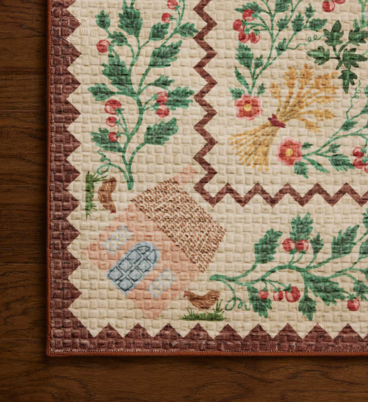 Cloverpaperco™ - Orchard Country Farm Washable Rug - Ivory