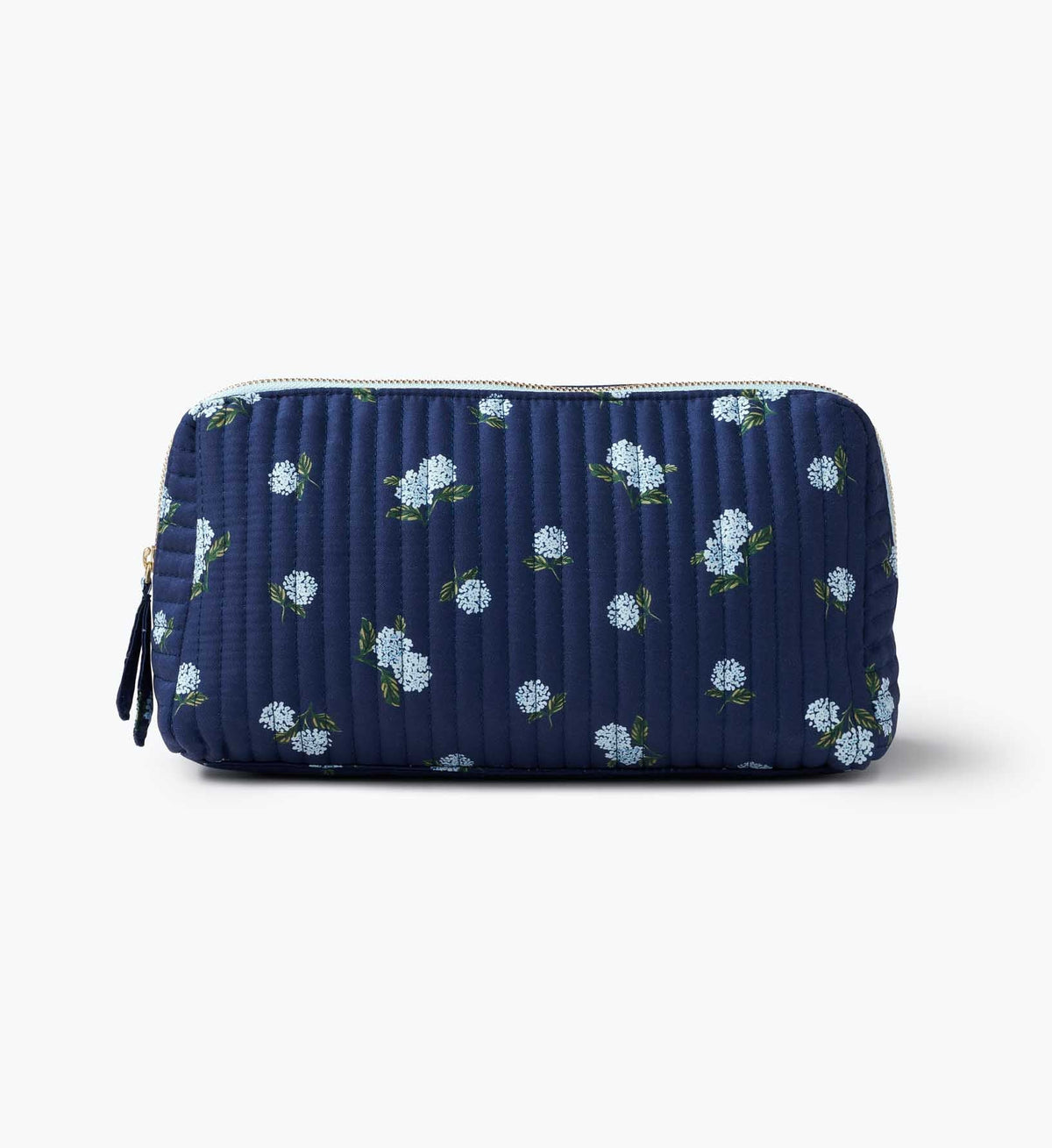 Cloverpaperco™ - Quilted Large Cosmetic Pouch - Ditsy Hydrangea