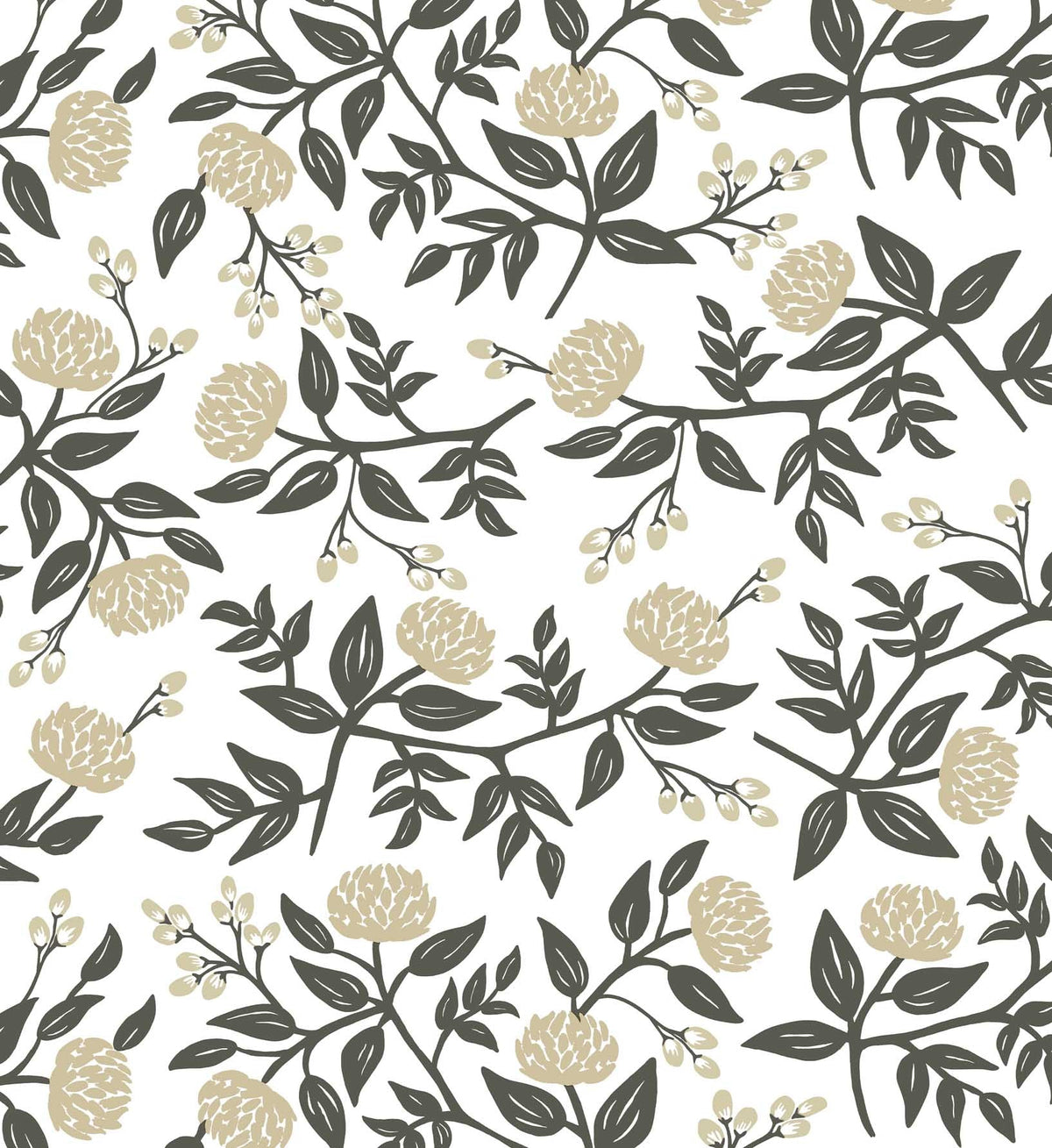 Cloverpaperco™ - Peonies Peel & Stick Wallpaper - White
