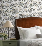 Cloverpaperco™ - Peonies Peel & Stick Wallpaper - White