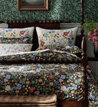 Cloverpaperco™ - Percale Flat Sheet - Strawberry Fields White