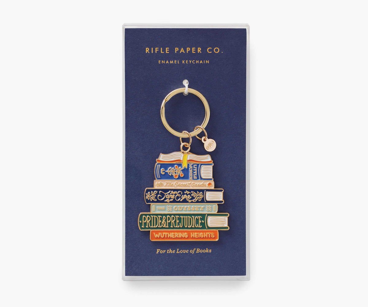 Cloverpaperco™ - Enamel Keychain - Book Club
