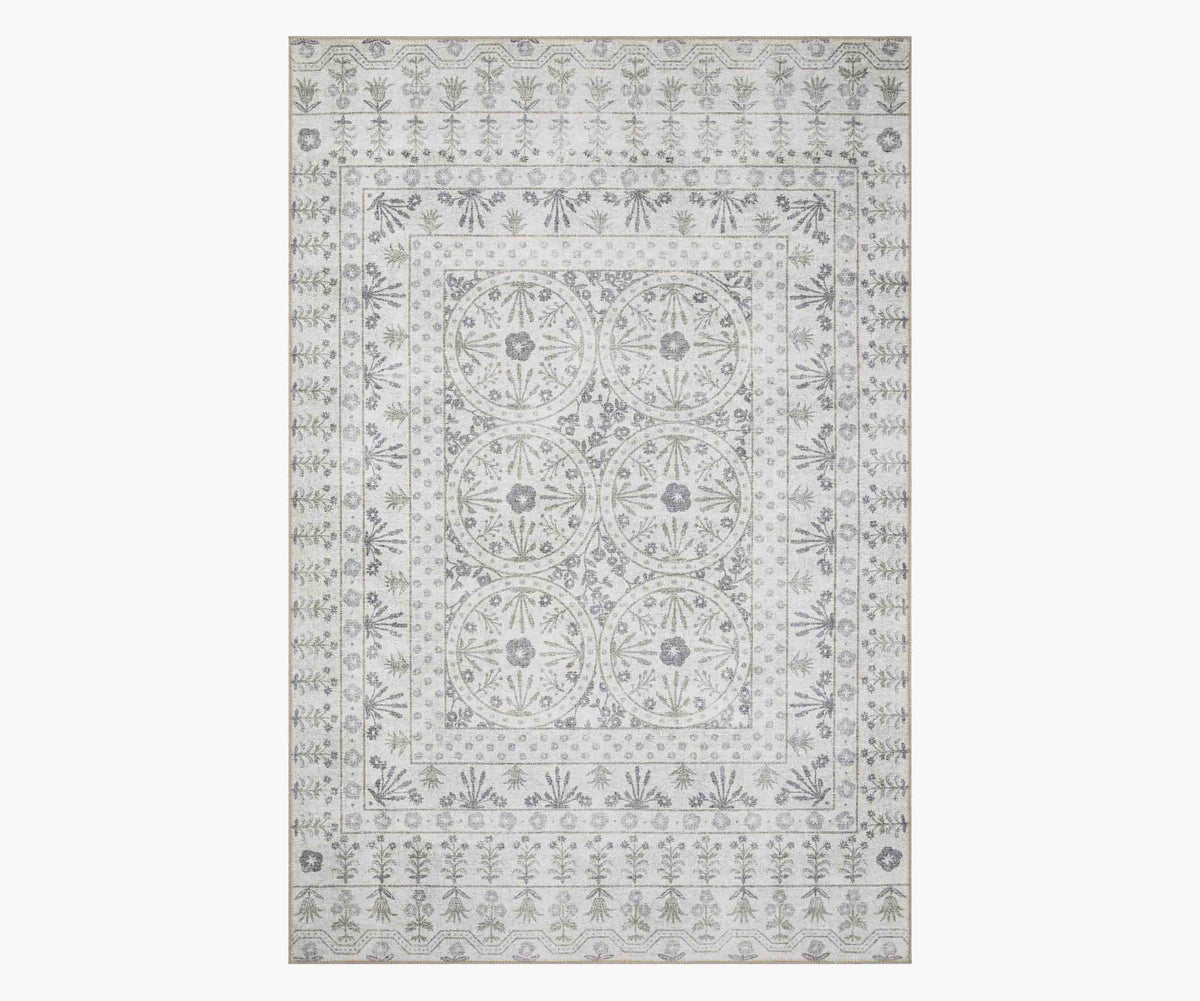 Cloverpaperco™ - Maison Rosette Power Loomed Rug - Ivory