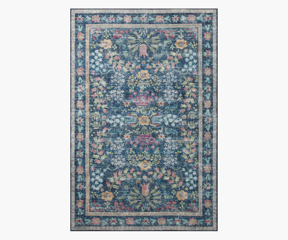 Cloverpaperco™ - Maison Frances Power Loomed Rug - Blue Multi