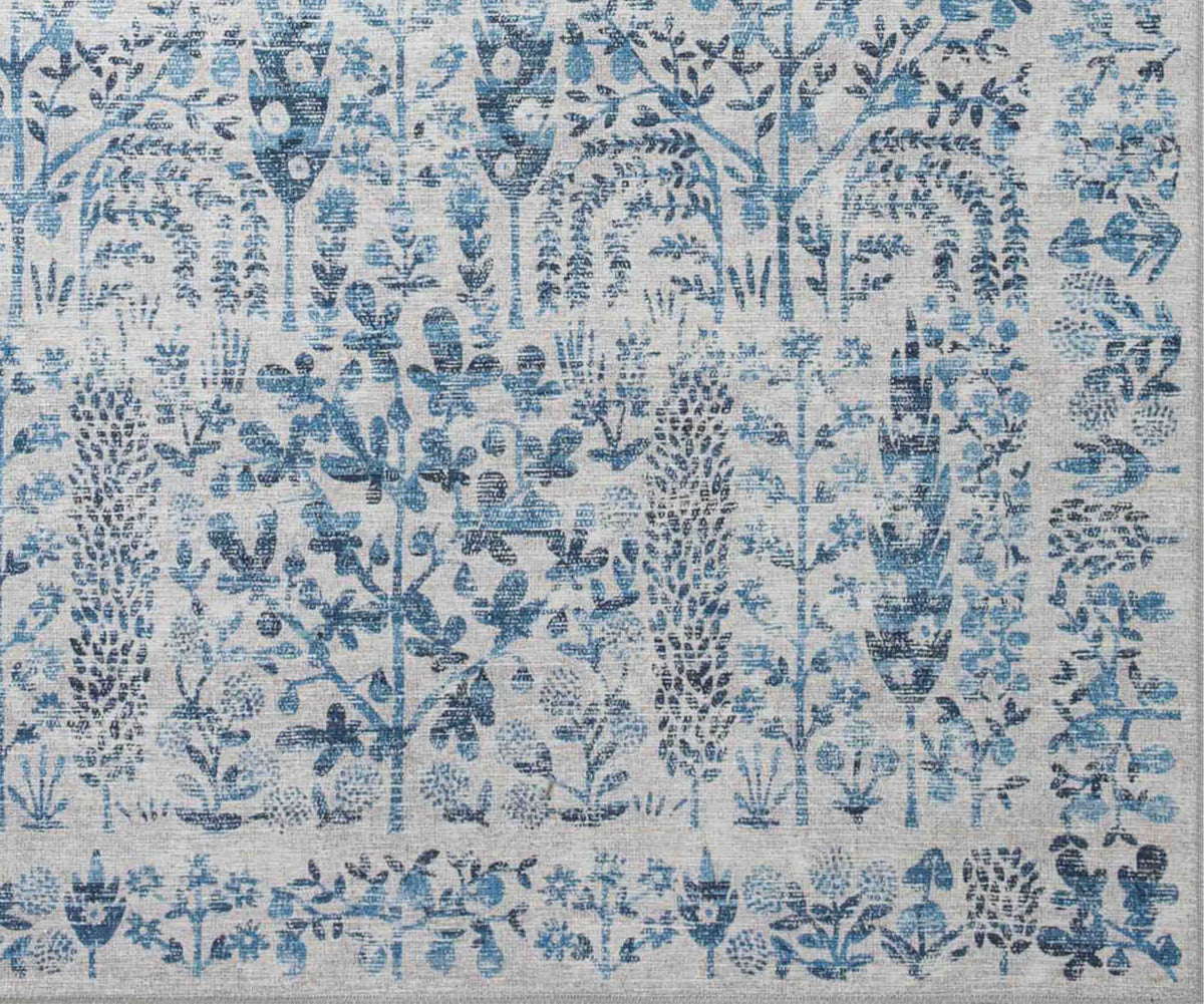 Cloverpaperco™ - Maison Grove Power Loomed Rug - Blue
