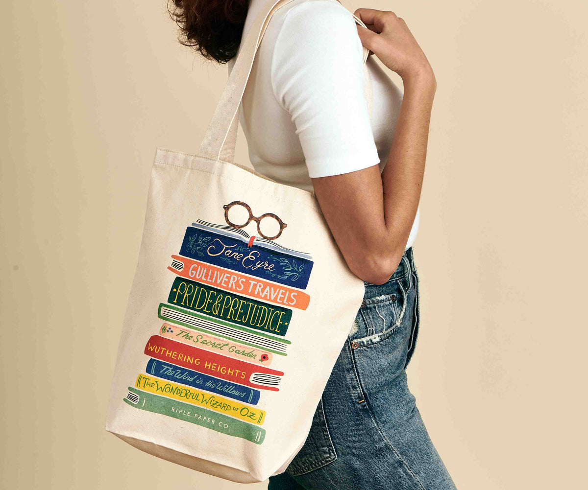 Cloverpaperco™ - Canvas Tote Bag - Book Club