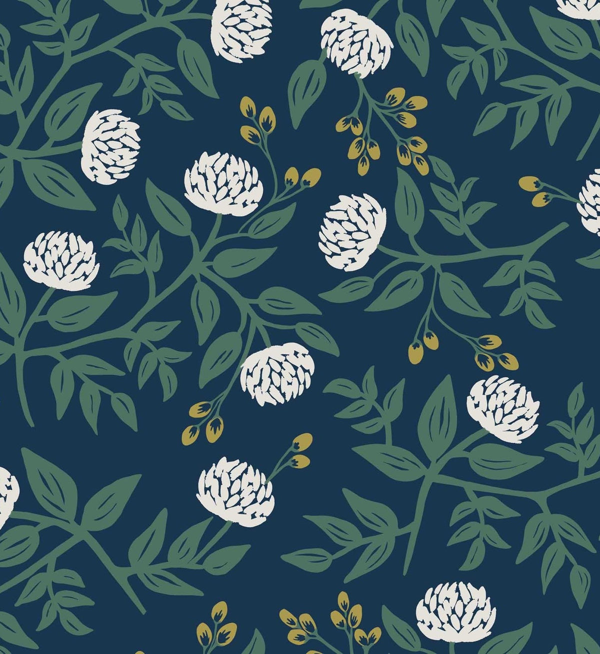 Cloverpaperco™ - Peonies Wallpaper - Navy