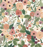 Cloverpaperco™ - Garden Party Peel & Stick Wallpaper - Burgundy Multi