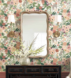 Cloverpaperco™ - Garden Party Peel & Stick Wallpaper - Burgundy Multi